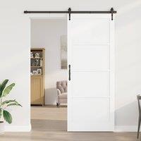 Berkfield Home Interior Door 'ORKDAL'White 93x232x4 cm Solid Wood Pine in White | Size: 93 x 232 x 4 cm