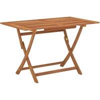 Berkfield Home Folding Garden Table 120x70x75 cm Solid Eucalyptus Wood in Brown | Size: 120 x 70 x 75 cm