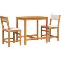 Berkfield Home 3 Piece Balcony Set with Cushions Solid Wood Acacia in Brown