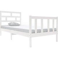 Berkfield Home Bed Frame White Solid Wood Pine 90x190 cm Single