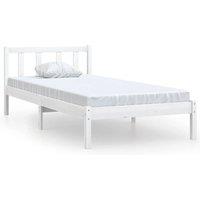 Berkfield Home Bed Frame White Solid Wood Pine 90x190 cm Single