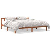 Berkfield Home Bed Frame Frame Wax Brown 180x200 cm Super King Solid Wood Pine