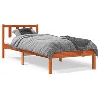Berkfield Home Bed Frame without Mattress Wax Brown 90x190 cm Single Solid Wood Pine