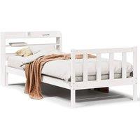 Berkfield Home Bed Frame without Mattress White 100x200 cm Solid Wood Pine