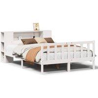 Berkfield Home Bookcase Bed without Mattress White 140x200 cm Solid Wood Pine