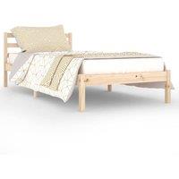Berkfield Home Day Bed Solid Wood Pine 90x200 cm in Light Tan
