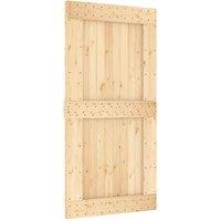 Berkfield Home Door NARVIK 100x210 cm Solid Wood Pine in Light Tan