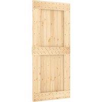Berkfield Home Door NARVIK 90x210 cm Solid Wood Pine in Light Tan