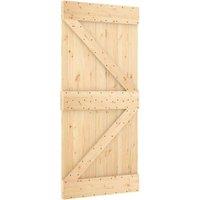 Berkfield Home Door NARVIK 95x210 cm Solid Wood Pine in Light Brown