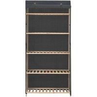Berkfield Home Wardrobe Grey 79x40x170 cm Fabric | Size: 79 x 40 x 170 cm