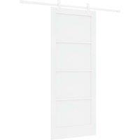 Berkfield Home Sliding Door with Hardware Set White 83x202 cm Solid Wood Pine