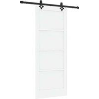 Berkfield Home Sliding Door with Hardware Set 'ORKDAL'White Solid Wood Pine