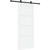 Berkfield Home Sliding Door with Hardware Set 'ORKDAL'White Solid Wood Pine in White
