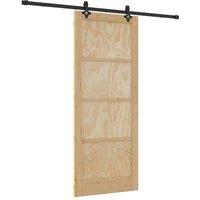 Berkfield Home Sliding Door with Hardware Set 'ORKDAL'Solid Wood Pine in Beige