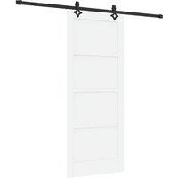 Berkfield Home Sliding Door with Hardware Set "ORKDAL" White Solid Wood Pine