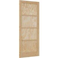 Berkfield Home Interior Door 'ORKDAL'86x211x4 cm Solid Wood Pine in Beige | Size: 86 x 211 x 4 cm