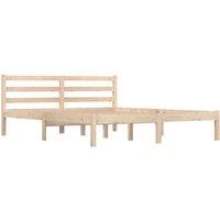 Berkfield Home Beautiful Bed Frame Solid Wood Pine 150x200 cm King Size in Natural