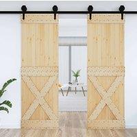 Berkfield Home Beautiful Door NARVIK 70x210 cm Solid Wood Pine in Light Brown