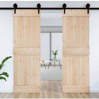 Berkfield Home Beautiful Door NARVIK 70x210 cm Solid Wood Pine in Light Tan