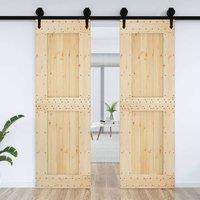 Berkfield Home Beautiful Door NARVIK 70x210 cm Solid Wood Pine in Light Tan