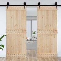 Berkfield Home Beautiful Door NARVIK 90x210 cm Solid Wood Pine in Natural