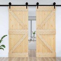 Berkfield Home Beautiful Door NARVIK 70x210 cm Solid Wood Pine in Light Tan