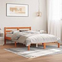 Berkfield Home Bed Frame without Mattress Wax Brown 120x200 cm Solid Wood Pine