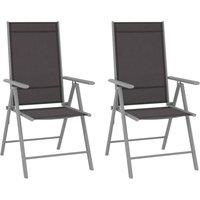 Berkfield Home Folding Garden Chairs 2 pcs Textilene Black