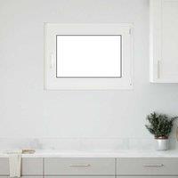 Berkfield Home Basement Window RISOR 80x70 cm Tilt&Turn DIN Right White