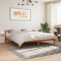 Berkfield Home Bed Frame without Mattress Wax Brown 200x200 cm Solid Wood Pine