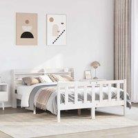 Berkfield Home Bed Frame without Mattress White 140x190 cm Solid Wood Pine