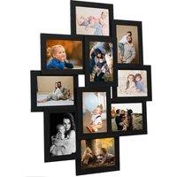 Berkfield Home Collage Photo Frame for 10x(13x18 cm) Picture Black MDF | Size: 13x18 cm