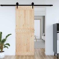 Berkfield Home Door NARVIK 85x210 cm Solid Wood Pine in Brown