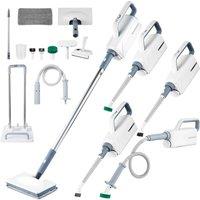SPETLEK 8-in-1 1500W Steam Mop Cleaner 10sec Heat Floor Tile Stove Cleaning in White