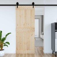 Berkfield Home Door NARVIK 90x210 cm Solid Wood Pine in Brown