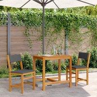 Berkfield Home 3 Piece Balcony Set with Cushions Solid Wood Acacia in Brown