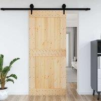 Berkfield Home Door NARVIK 100x210 cm Solid Wood Pine in Brown