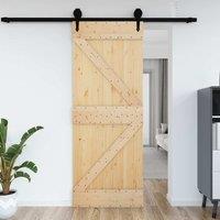 Berkfield Home Door NARVIK 85x210 cm Solid Wood Pine in Brown
