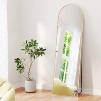 Levede 165X60CM Full Length Mirror Floor Standing Wall Mounted Mirror in Gold | Size: 165X60 cm