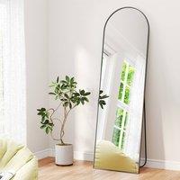 Levede 165X60CM Full Length Mirror Floor Standing Wall Mounted Mirror in Black | Size: 165X60 cm