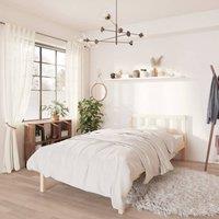 Berkfield Home Bed Frame Solid Wood Pine 75x190 cm Small Single in Brown