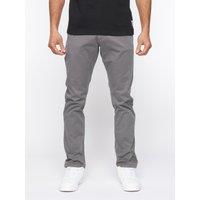 Duck&Cover Moretor Men's Slim-Fit Lightweight Stretch Canvas Chinos with Secure Penny Pocket in Dark Grey | Size: 36R