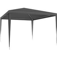 tectake Gazebo Farah- water resistant, plug-in system, 3x3m in Grey | Size: Large