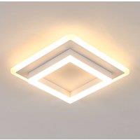 Pheashine White Square Acrylic LED Ceiling Light, 30W 3000K Warm Light 30cm