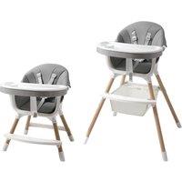 simpa Height Adjustable Baby High Chair in White