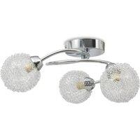 Berkfield Home Ceiling Lamp for 3 G9 Bulbs 120 W in White