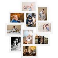 Berkfield Home Collage Photo Frame for 10x(10x15 cm) Picture White MDF | Size: 10x15 cm