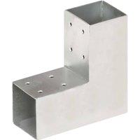 Berkfield Home Post Connector L Shape Galvanised Metal 71x71 mm in Silver