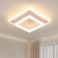 Goeco LED Ceiling Light, 30W, Modern Square Ceiling Light, for Bedroom, 30cm in White