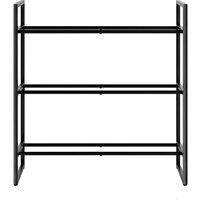 Centra 3 Tier Adjustable Steel Dumbbell Rack 270KG Heavy Duty Weight Storage in Black